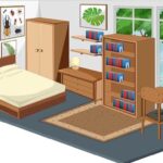 master bedroom design furniture clipart